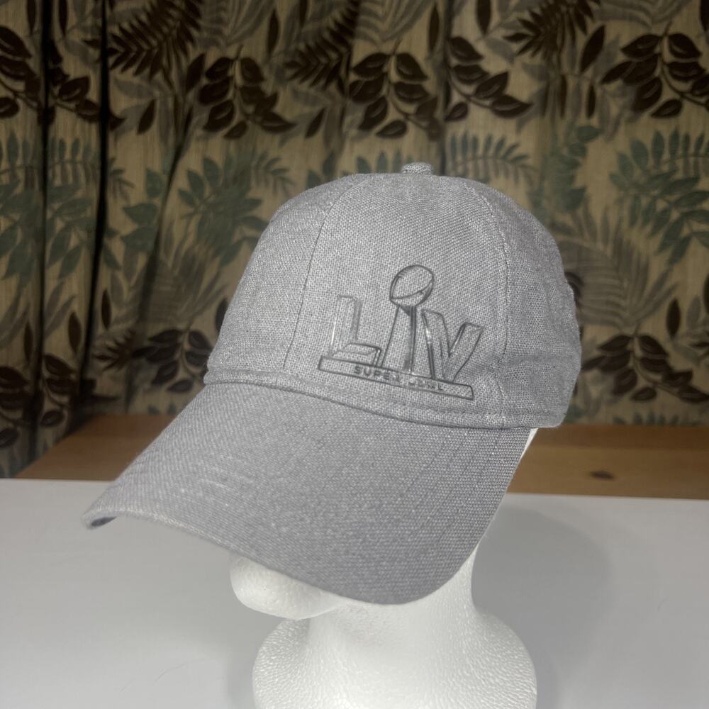Super Bowl LIV Tampa Bay Men's Gray Strapback Adjustable Baseball Hat Cap